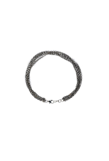 silver plated brass Layered Gothy Foot Chain